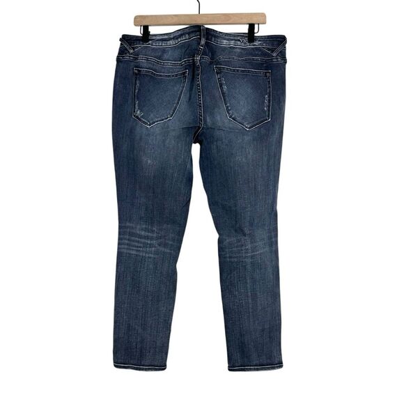 Vigoss The Thompson Tomboy Jeans Black Washed Distressed Stretch Plus Size 16 - Picture 7 of 9